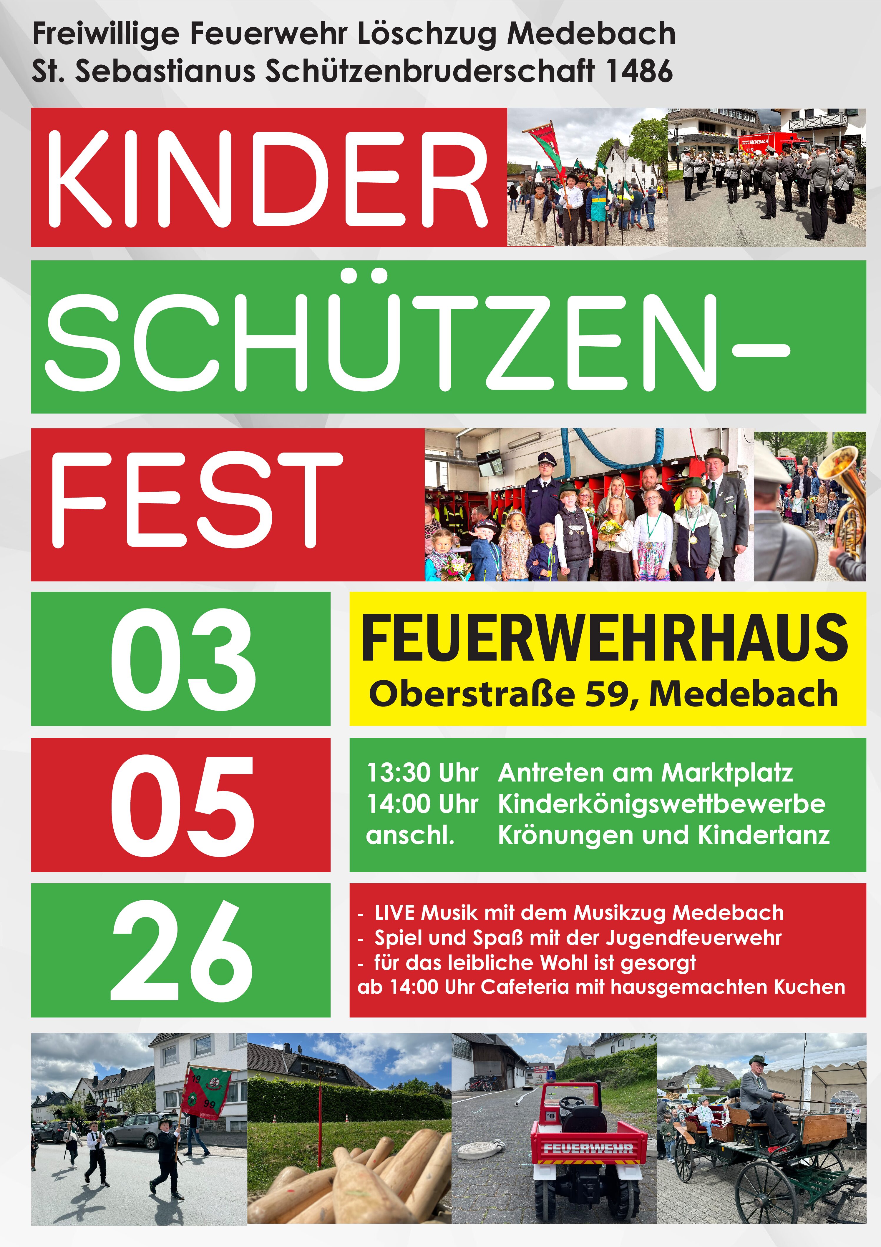 Kinderschützenfest Sonntag 3. Mai 26